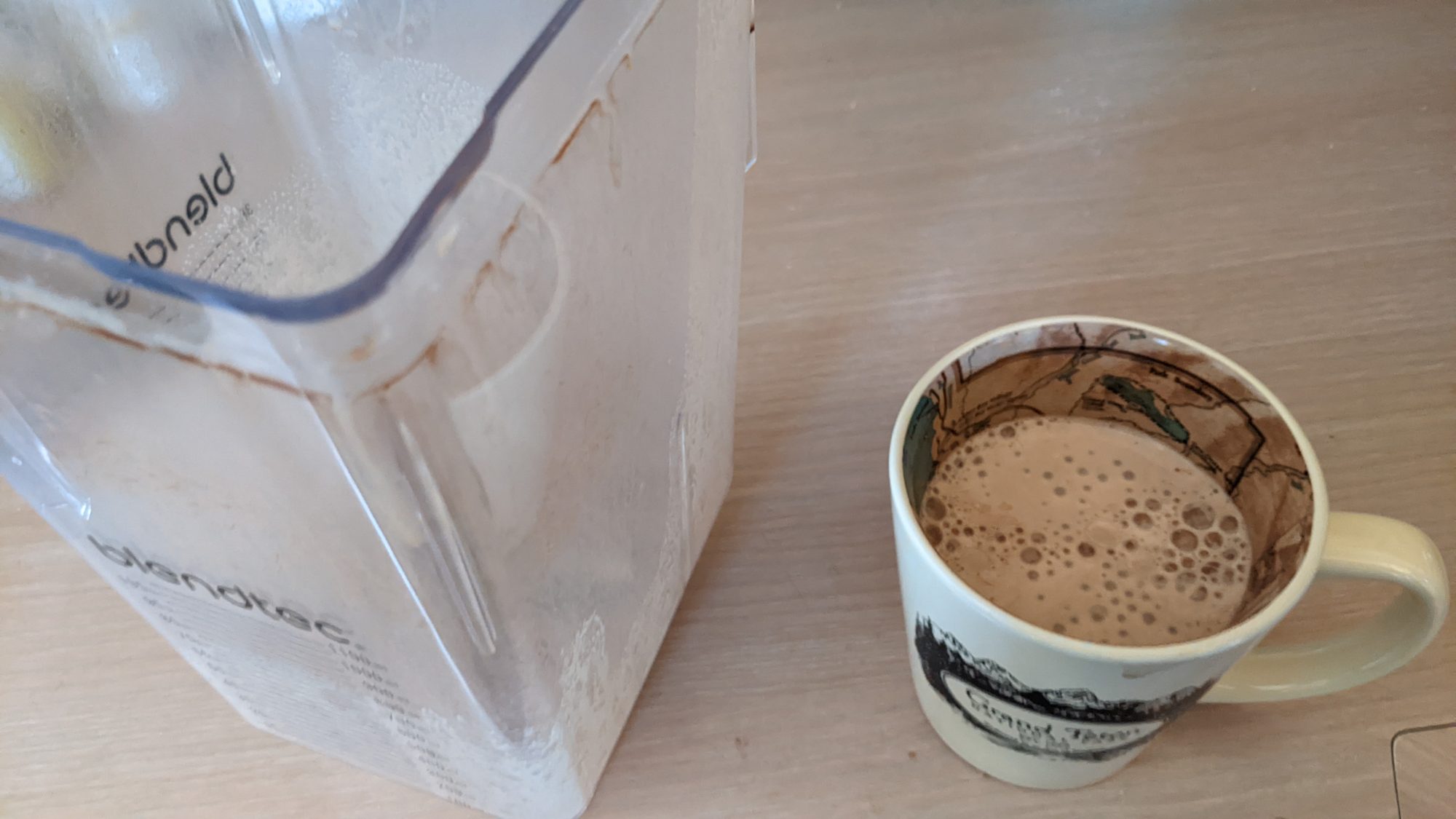 frothy cocoa